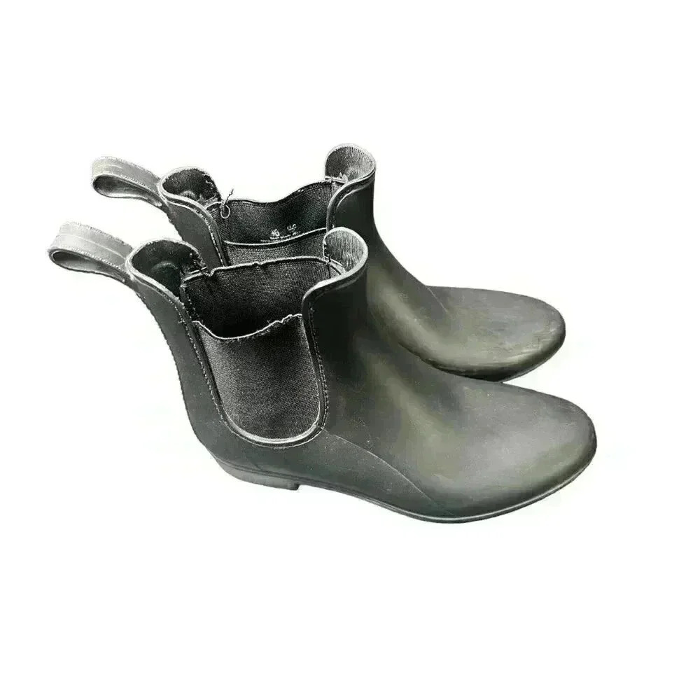 Sam Edelman "Tinsley" Women's Size 7 Black Rubber Rain Ankle Boots New - Picture 3 of 5